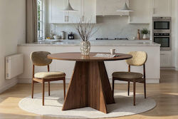 Virella Τραπεζαρίας Walnut 120x120x75εκ.