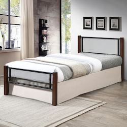 Rayven Pat Single Cu Saltea 90x190cm Stejar Murdar