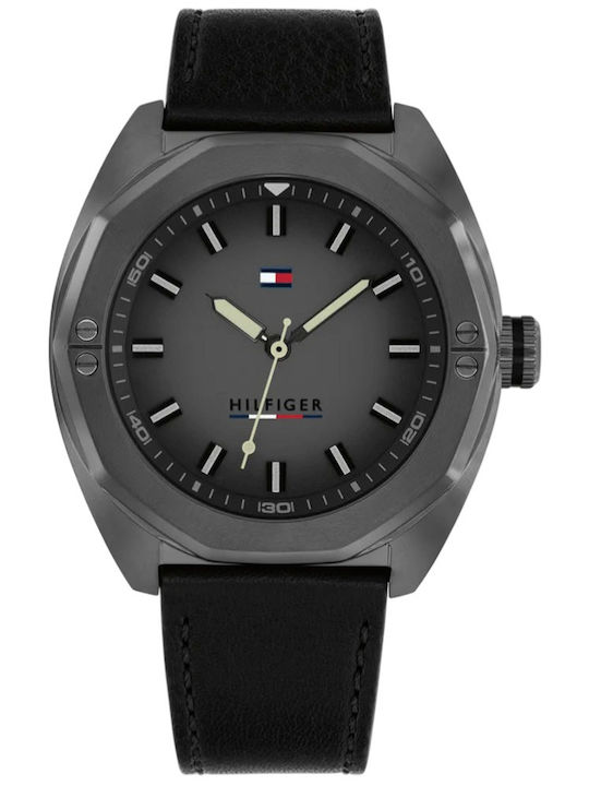 Tommy Hilfiger Battery Watch with Leather Strap