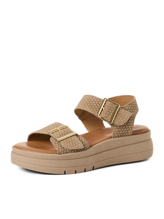Tamaris Leder Flache Sandalen Für Damen In Braun
