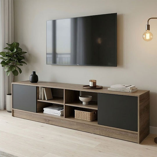 Tivia Επιδαπέδιο Sonoma-ανθρακί 180x35x41.5εκ.