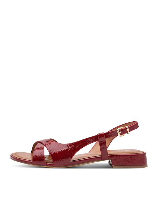 Tamaris Leather Women's Sandals Red