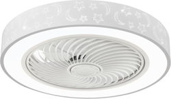 Eurolamp Πλαφονιέρα 50cm με Φως Λευκή 300-25087