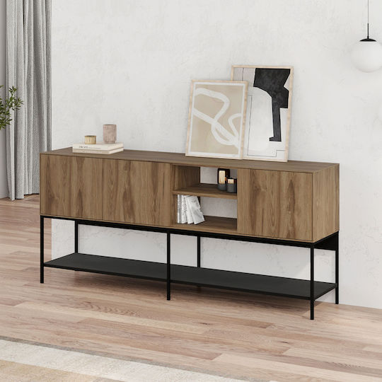 Μπουφές Amira από Ξύλο & Μέταλλο Καρυδί 180x40x80cm