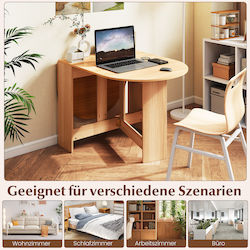 Foldable Table 163x80x75 Natural Wood