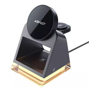 Acefast Ασύρματος Φορτιστής (Qi Pad) 15W Μαύρος (E17)