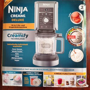 Ninja CREAMi Deluxe 10-in-1 Παγωτομηχανή 3x709ml Black/Silver