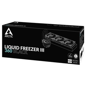 Arctic Liquid Freezer III 360 Black Υδρόψυξη Επεξεργαστή Τριπλού Ανεμιστήρα 120mm για Socket AM4/AM5/1700