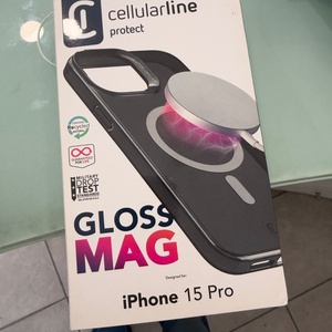 Cellular Line Back Cover Μαύρο (iPhone 15 Pro) GLOSSMAGIPH15PROK
