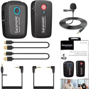 Saramonic Blink 500 B1 Σετ Ασύρματο Electret Μικρόφωνο Πέτου, Clip On, Ζώνης Δημοσιογραφικό