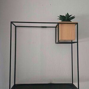 Ράφι Τοίχου Cubist Large Black 39x12x38εκ. 470754-427