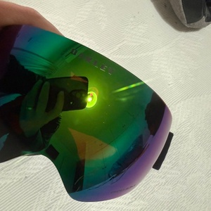 Oakley Flight Deck OO7050-83 Μάσκα Σκι & Snowboard Ενηλίκων Μαύρη με Φακό Καθρέπτη σε Μπλε Χρώμα