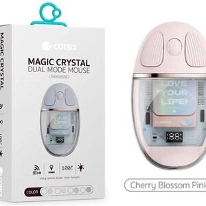 Coteci 84011 Magic Crystal Ασύρματο Bluetooth Ποντίκι Ροζ