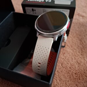 Polar Vantage V3 Aluminium 47mm Αδιάβροχο Smartwatch με Παλμογράφο (Sunrise Apricot)