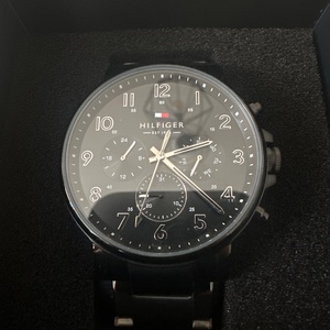 Tommy Hilfiger Daniel Ανδρικό Ρολόι 44mm Χρονογράφος Μπαταρίας με Μαύρο Μεταλλικό Μπρασελέ 1710383