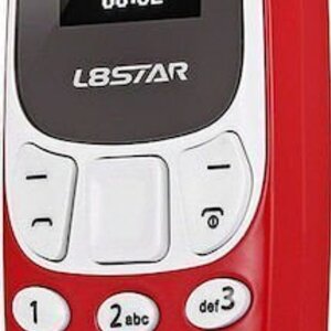 L8STAR BM10 Mini Dual SIM Κινητό με Κουμπιά Κόκκινο