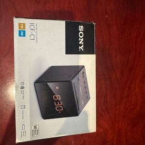 Sony Επιτραπέζιο Ψηφιακό Ρολόι LED Πλαστικό με Ξυπνητήρι & Ραδιόφωνο Black ICF-C1B