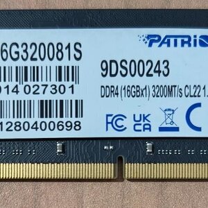 Patriot Signature DDR4 με Module 1x16GB και Ταχύτητα 3200 για Laptop PSD416G320081S