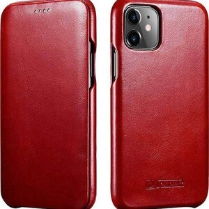 iCarer Vintage Curved Edge Book Δερμάτινο Κόκκινο (iPhone 11 Pro) RIX1101-RD