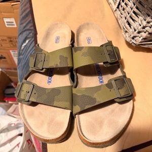 Birkenstock Arizona Birko-Flor Ανδρικά Σανδάλια Desert Soil Camo Green Narrow Fit 1019655