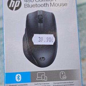 HP 480 Comfort Ασύρματο Bluetooth Ποντίκι Μαύρο