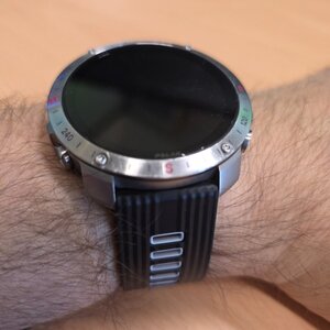 Polar Grit X2 Pro Stainless Steel 49mm Αδιάβροχο Smartwatch με Παλμογράφο (S/L Grey Silicone Strap)