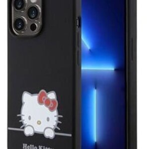 Hello Kitty Back Cover Σιλικόνης Μαύρο (iPhone 13 Pro) HKHCP13LSKCDKK