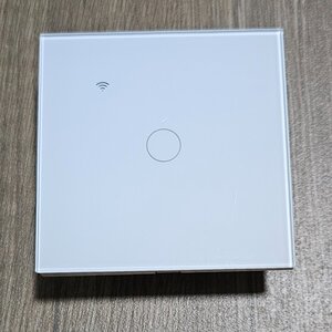 Sonoff TX T0 Χωνευτός Διακόπτης Τοίχου Αφής Wi-Fi Μονός με Πλαίσιο Λευκός T0EU1C-TX