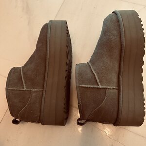 UGG Classic Ultra Mini Platform Suede Γυναικεία Μποτάκια με Γούνα Shaded Clover 1135092-SHCL