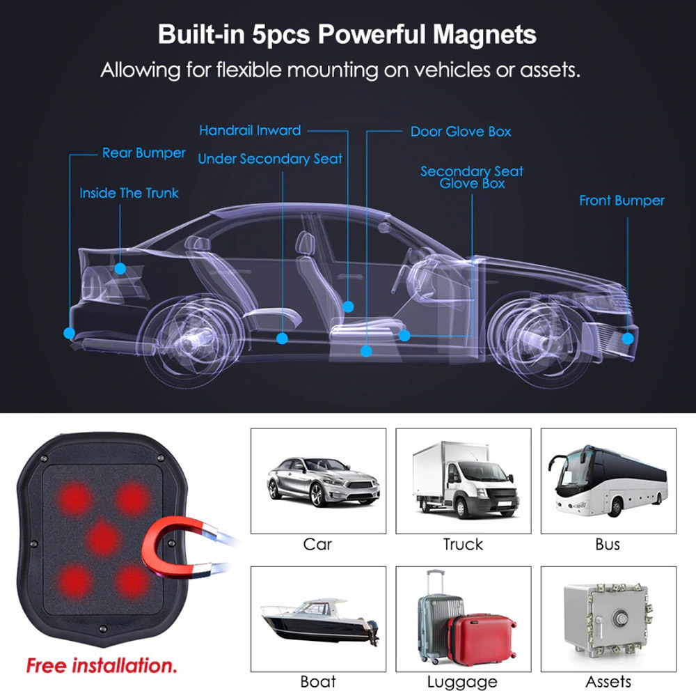 Tkstar GPS Tracker TK905 GPRS / GSM / LBS για Αυτοκίνητα / Μηχανές