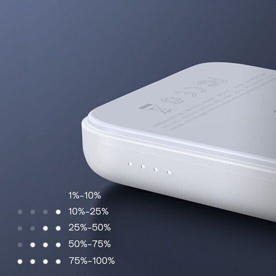 Joyroom JR-W020 MagSafe Power Bank 10000mAh 20W με Θύρα USB-A και Θύρα USB-C Power Delivery Λευκό