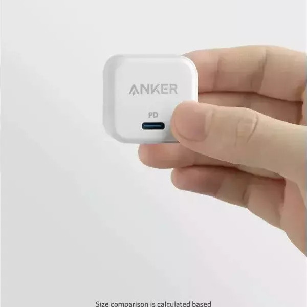 Anker Φορτιστής Χωρίς Καλώδιο με Θύρα Usb-C 20W Quick Charge 3.0 / Power Delivery Λευκός (Powerport Iii Cube)