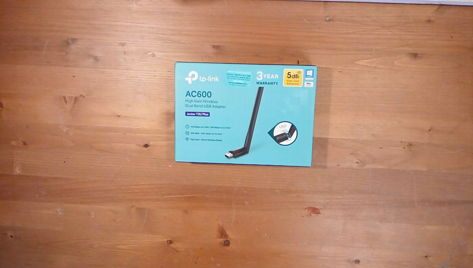 TP-LINK Archer T2U Plus USB Network Adapter with Wireless Wi-Fi Connection 200Mbps (Standard v1)