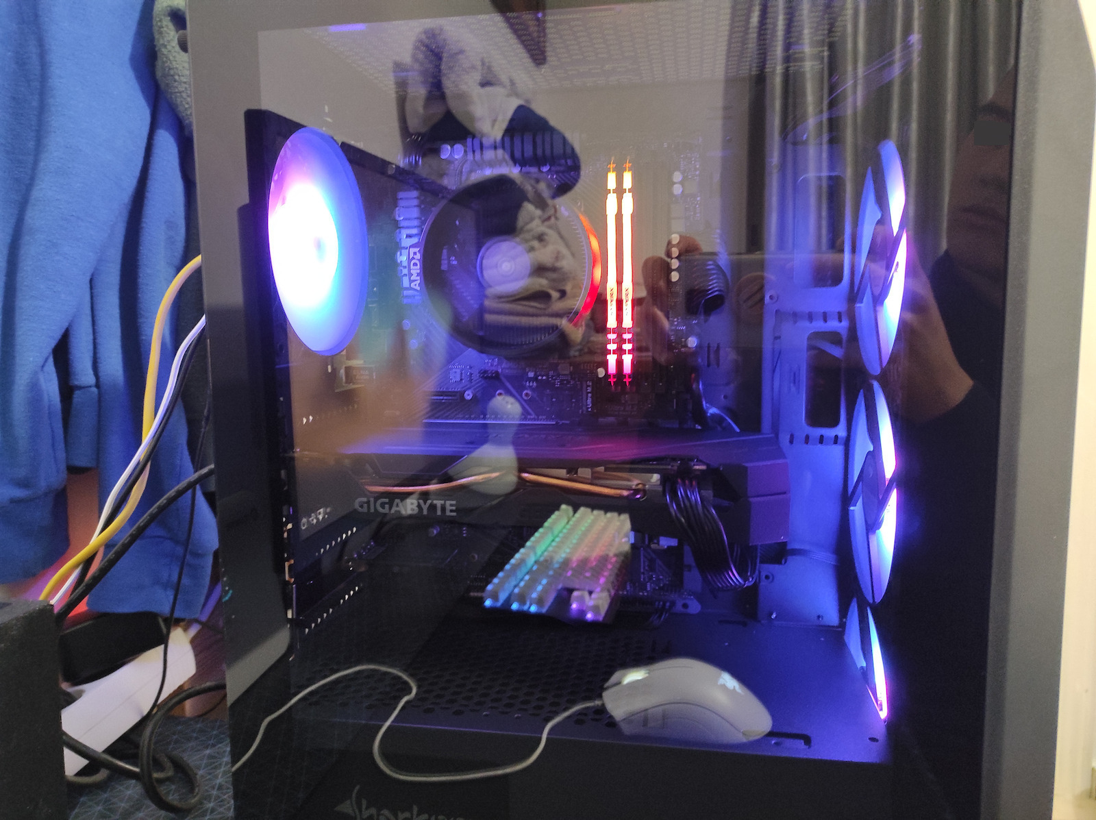 Cougar MX410 Mesh-G RGB Gaming Midi Tower Κουτί Υπολογιστή με Πλαϊνό Παράθυρο Μαύρο