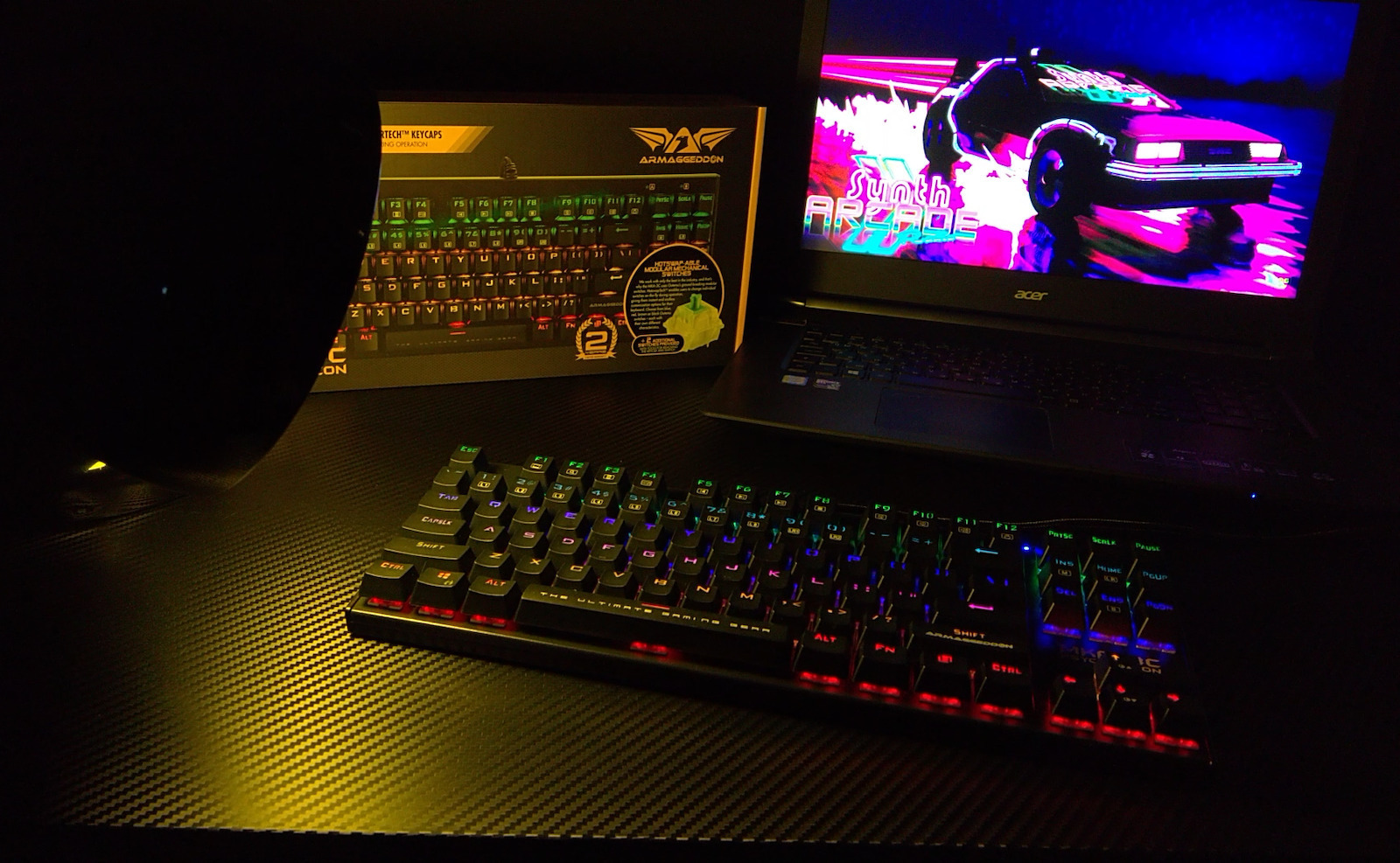 Armaggeddon MKA-3C Psychfalcon Gaming Μηχανικό Πληκτρολόγιο Tenkeyless με Outemu Blue διακόπτες και RGB φωτισμό (Αγγλικό US)