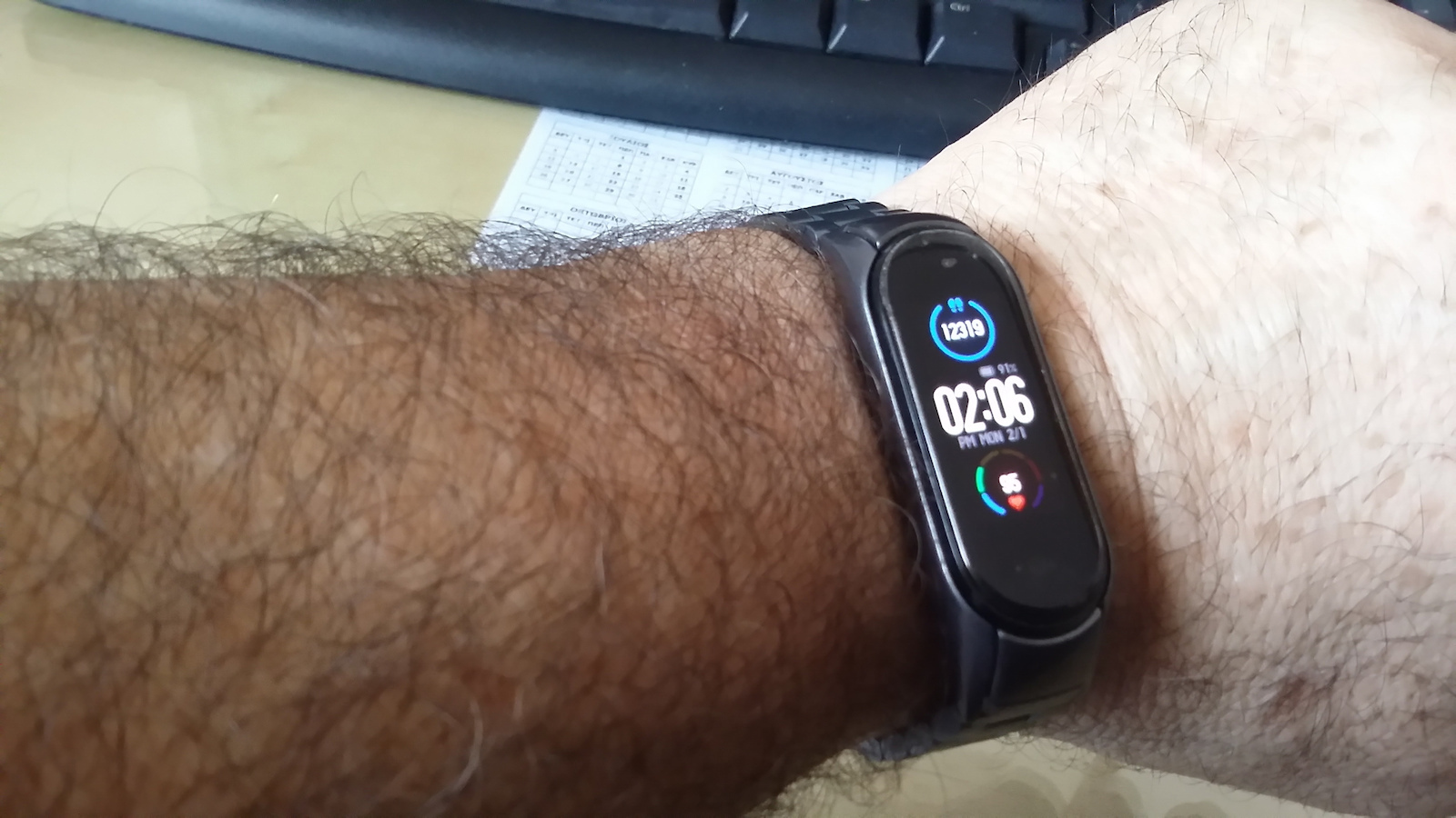 Xiaomi Mi Smart Band 5 Wasserdicht mit Pulsmesser Schwarz Schwarz