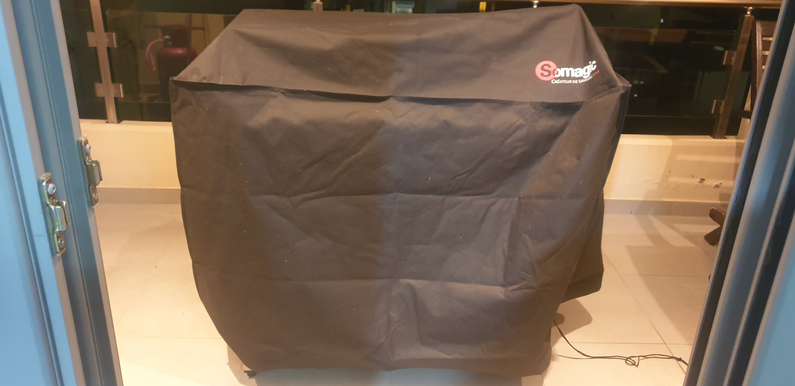 Somagic Grill Cover Black Compatible with the Somagic BBQ 120 from Polyester with UV Protection 120cmx62cmx80cmcm