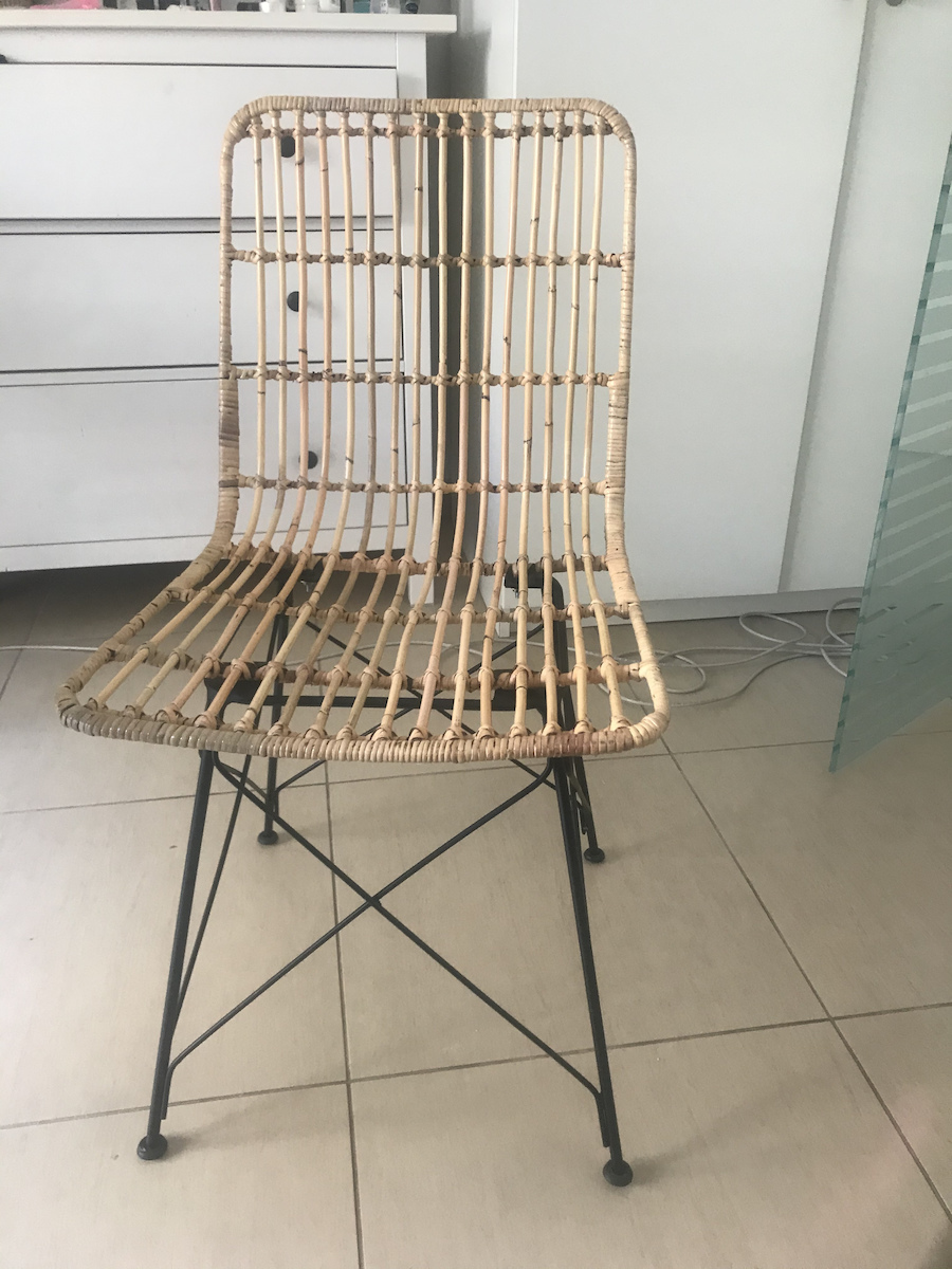 Outdoor-Stuhl Rattan KM Natural 45x55x85εκ.