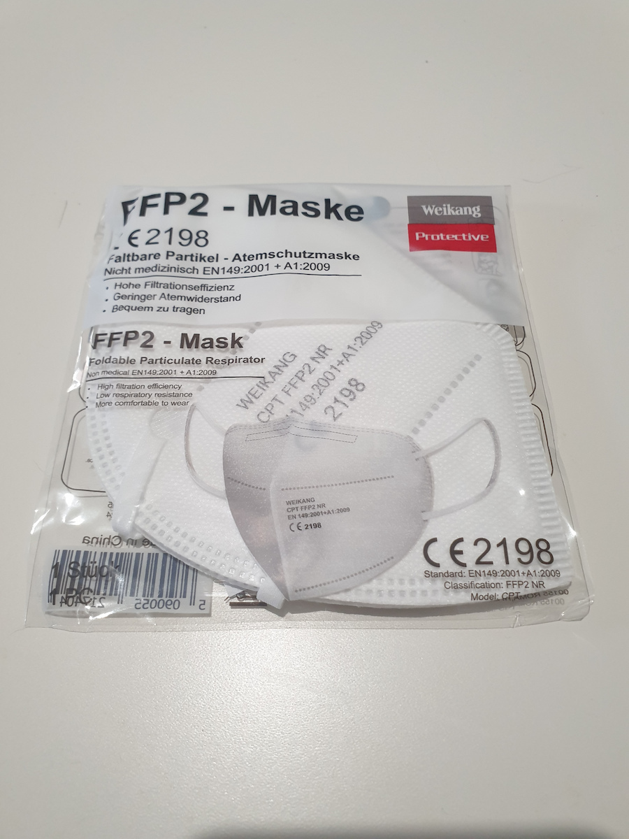 Weikang FFP2 NR Filtering Half Mask Schutzmaske FFP2 Rosa 100Stück