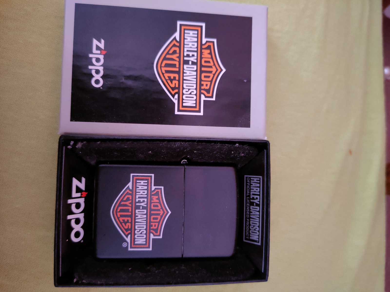 Zippo Harley Davidson Αντιανεμικός Αναπτήρας Φλόγας σε Μαύρο χρώμα