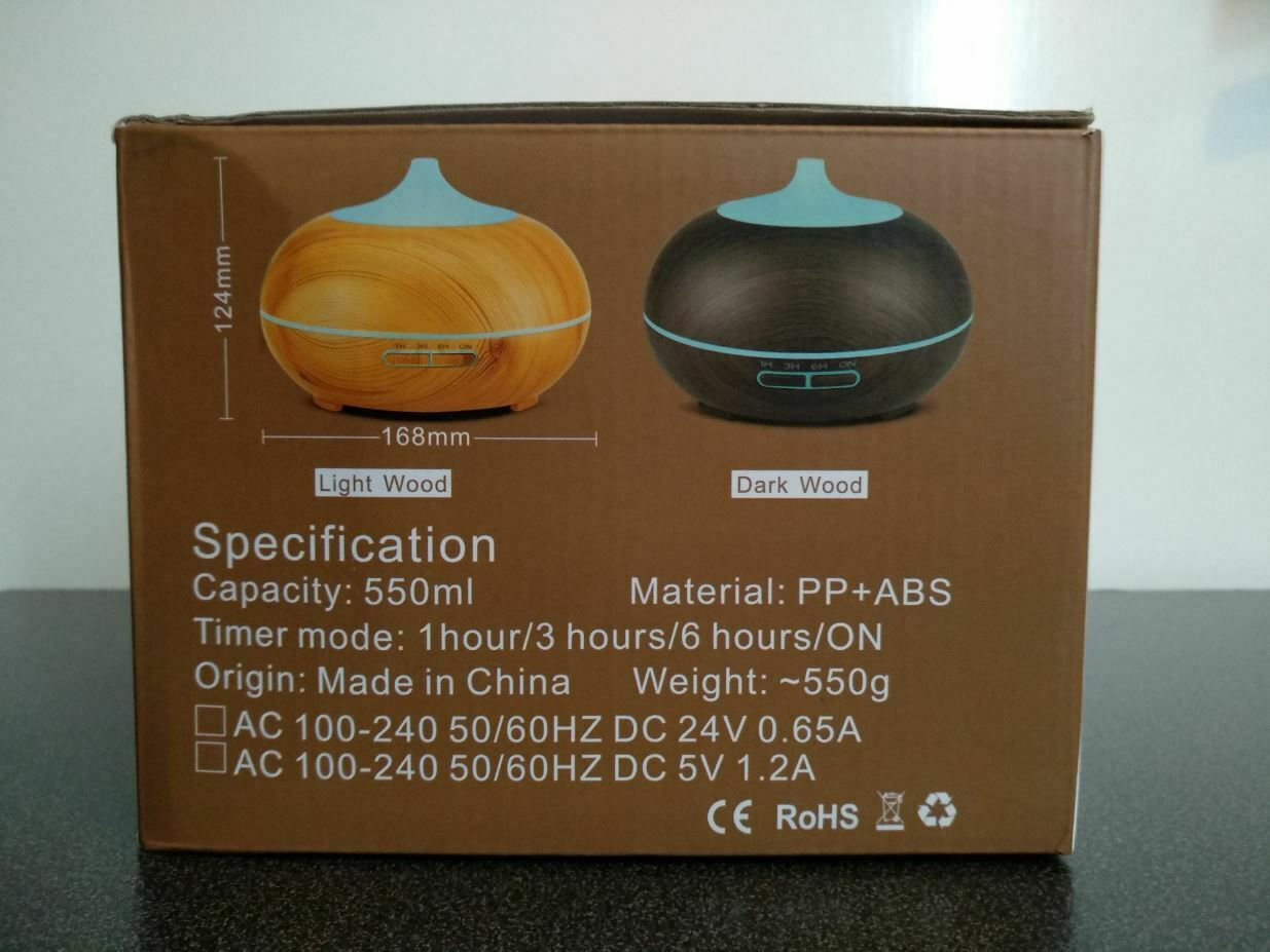 Factory Led Συσκευή Αρωματοθεραπείας Υπερήχων 14300 με Χρονοδιακόπτη Καφέ 300ml