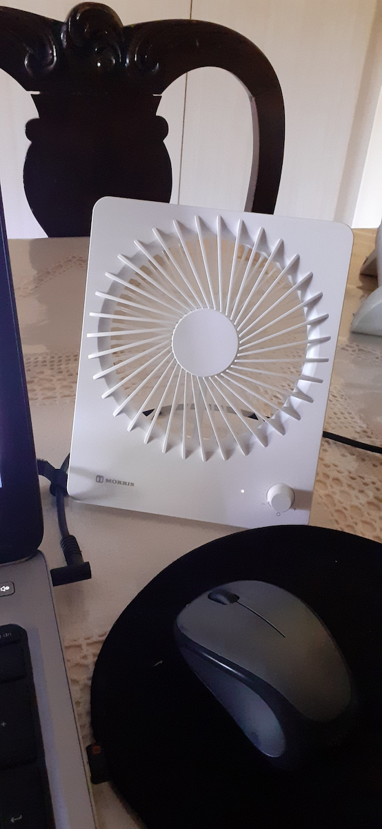 Morris MDF16238 Mini Ανεμιστηράκι USB Επαναφορτιζόμενο 2000mAh Λευκό