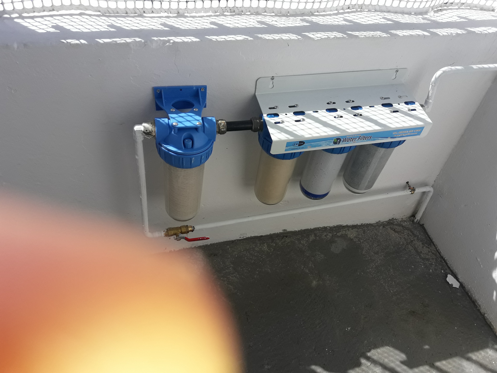 QWaterFilters 3-Stage Central Supply / Under Sink Water Filter System WH3 , 3/4'' Inlet/Outlet, with 10" Replacement Filter QWaterFilters PP 5μm, QWaterFilters GAC & QWaterFilters CTO 5μm NW.0120