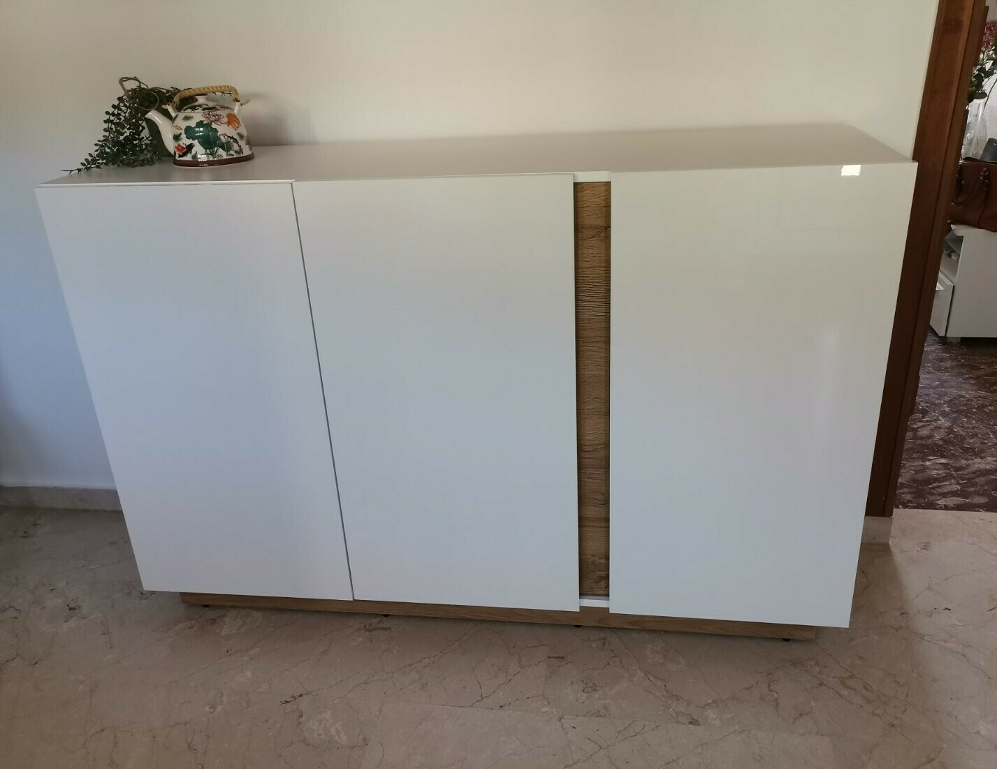 Μπουφές Ξύλινος Λευκός 138.2x40x90.5cm
