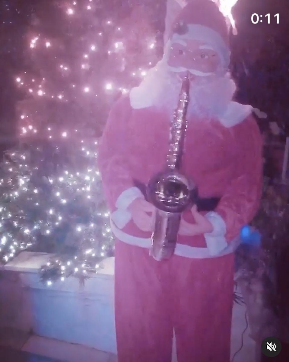 Santa Claus with Moving and Music Red 180cm
