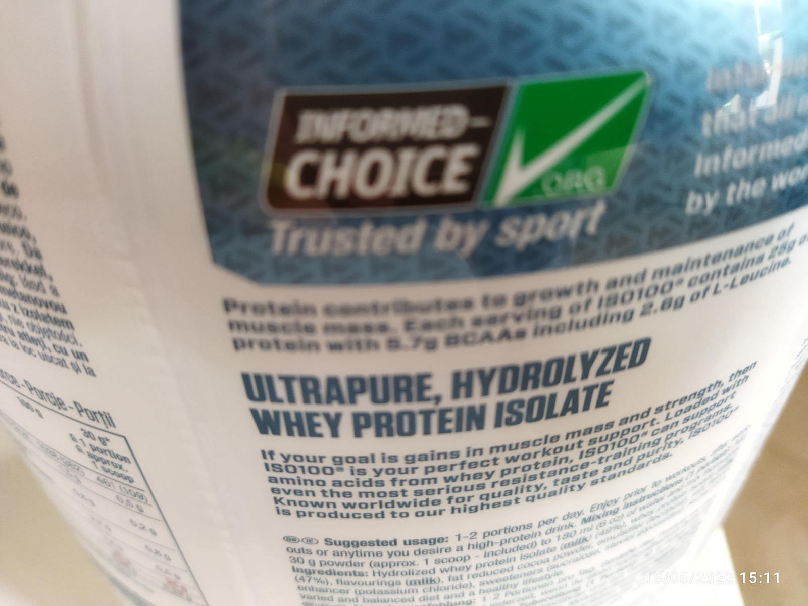 Dymatize ISO 100 Hydrolyzed Πρωτεΐνη Ορού Γάλακτος Χωρίς Γλουτένη με Γεύση Gourmet Chocolate 2.264kg