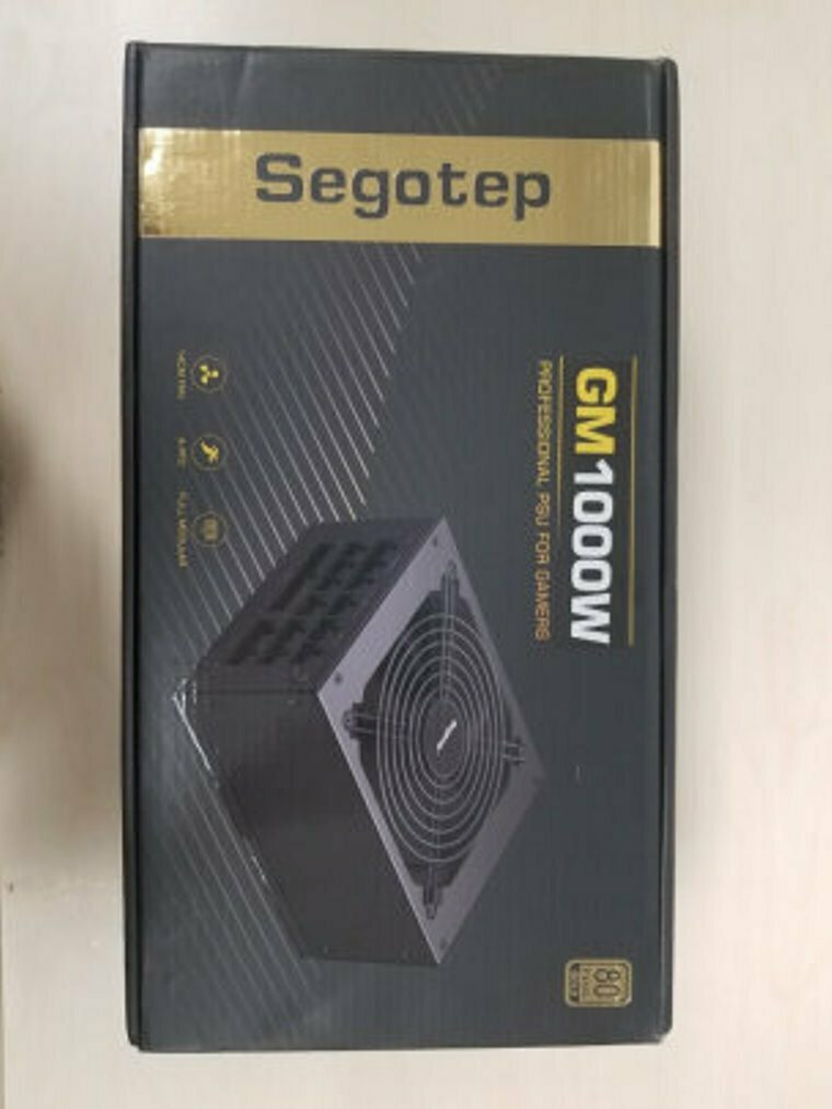 Segotep GM1000W Schwarz 1000W Vollständig modulares Netzteil 80 Plus Gold