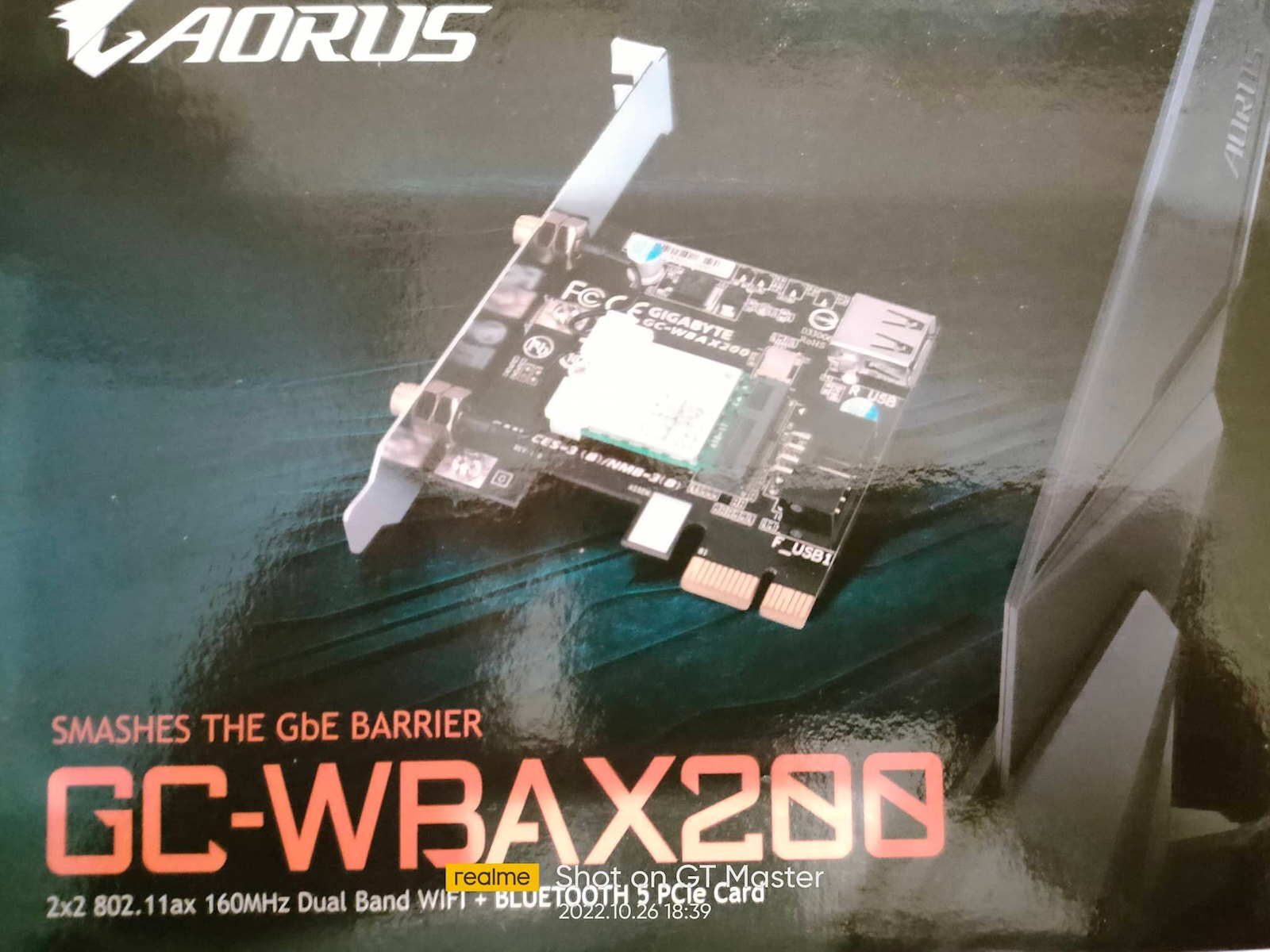 Gigabyte GC-WBAX200 Ασύρματη Κάρτα Δικτύου Wi‑Fi 6 (2400Mbps) PCI-e