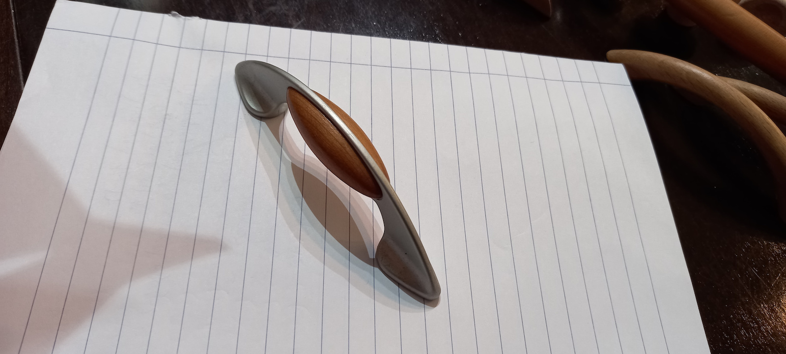 Handle Furniture made of Zamak & Wooden & Metallic zamak and wood 120mm (Center Distance 96mm) 0902-096-10C1 1pcs