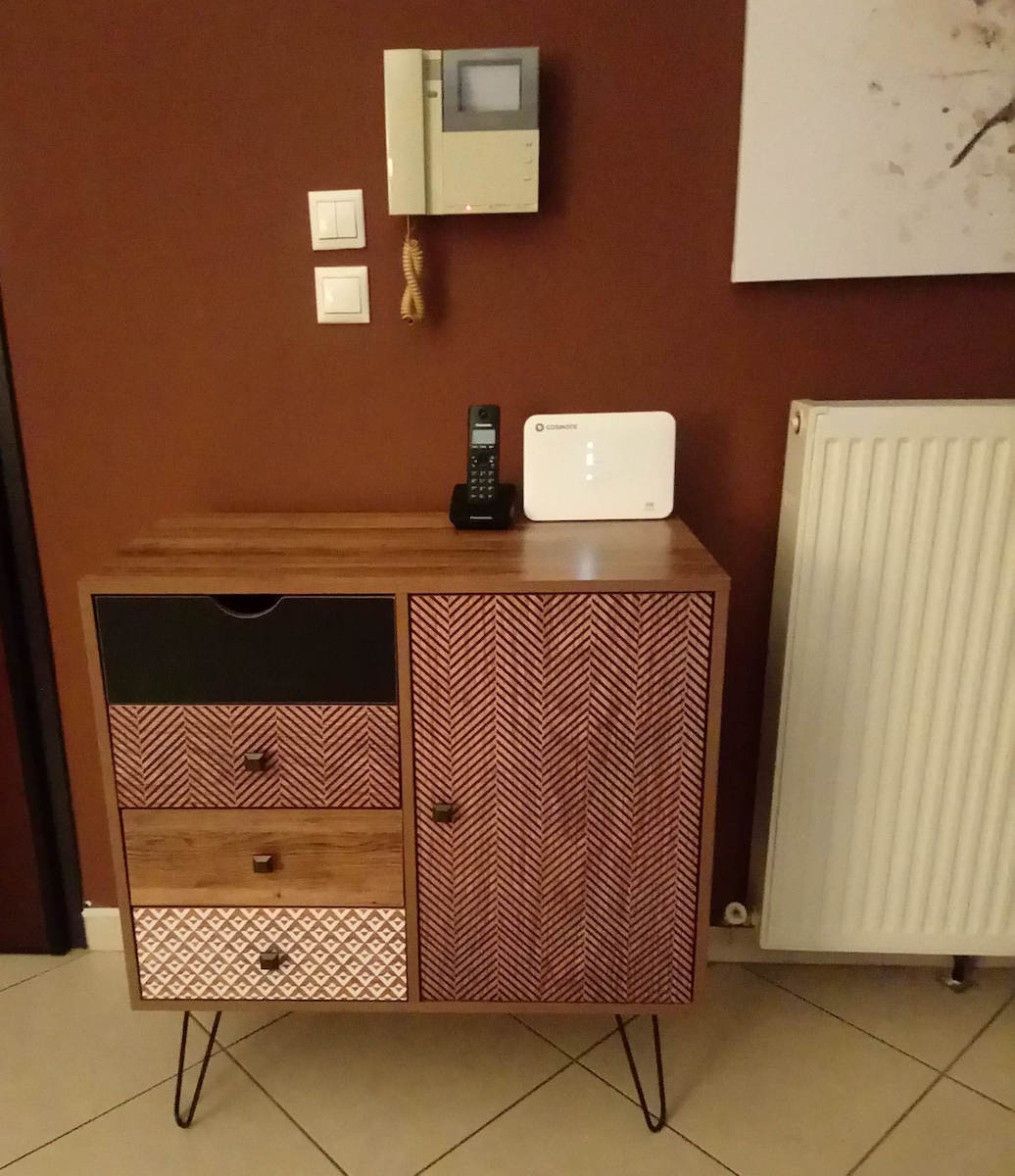 Sideboard Boho Wooden with Drawers Brown 79.5x39.5x86cm